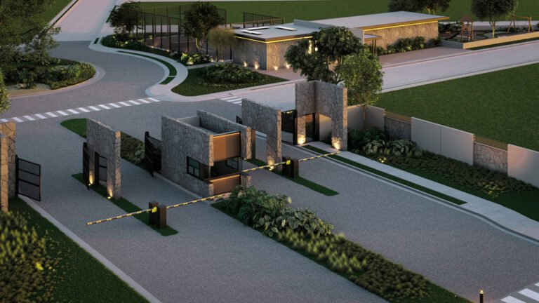 SIERRA BOSQUE - VENTA DE TERRENOS EN ZAPOPAN vista aerea ingreso a coto
